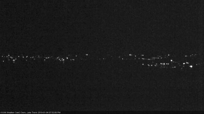 Lake Travis webcam, January 4, 2019 6:55 PM CT