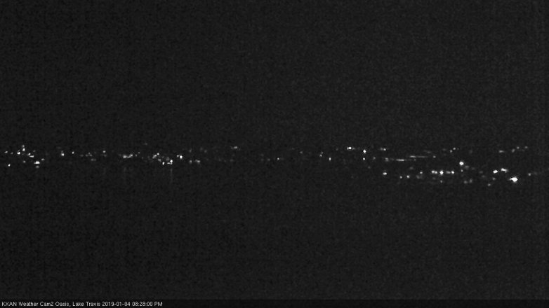 Lake Travis webcam, January 4, 2019 7:30 PM CT