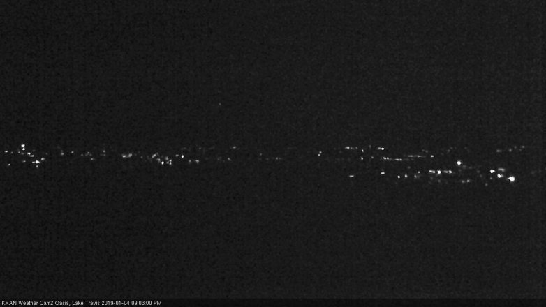Lake Travis webcam, January 4, 2019 8:05 PM CT