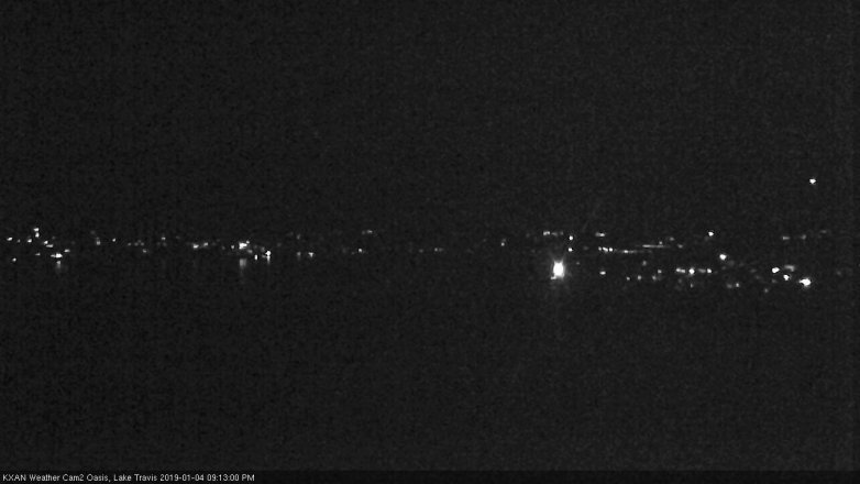 Lake Travis webcam, January 4, 2019 8:15 PM CT
