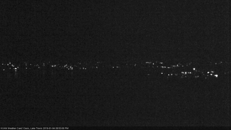 Lake Travis webcam, January 4, 2019 8:55 PM CT