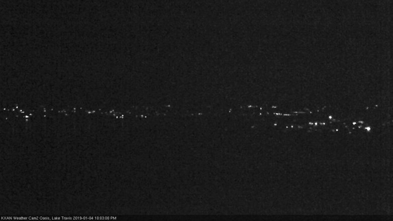 Lake Travis webcam, January 4, 2019 9:05 PM CT