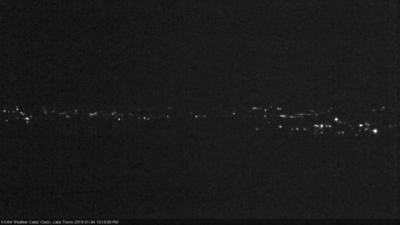 Lake Travis webcam, January 4, 2019 9:20 PM CT