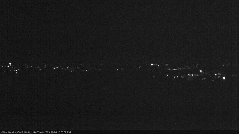 Lake Travis webcam, January 4, 2019 9:25 PM CT