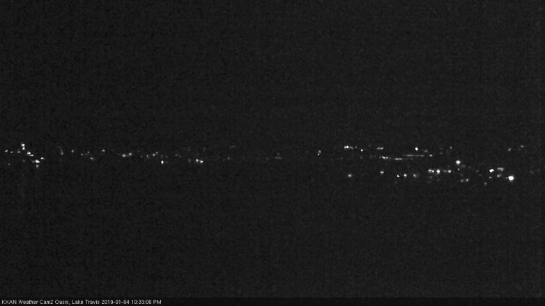 Lake Travis webcam, January 4, 2019 9:35 PM CT