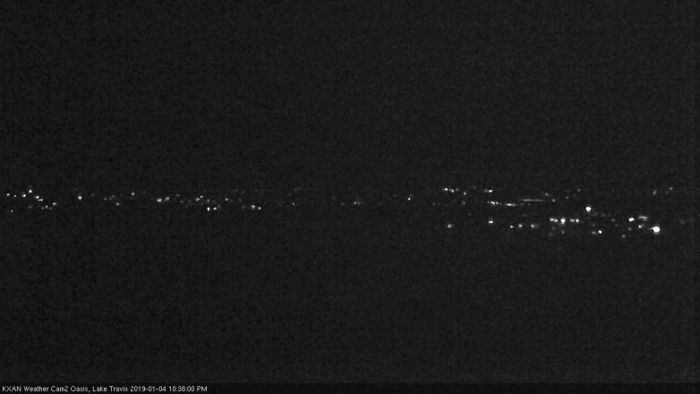 Lake Travis webcam, January 4, 2019 9:40 PM CT