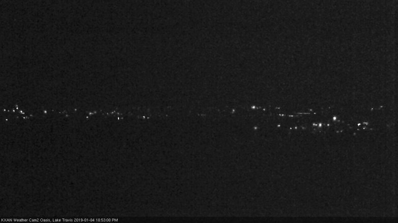 Lake Travis webcam, January 4, 2019 9:55 PM CT