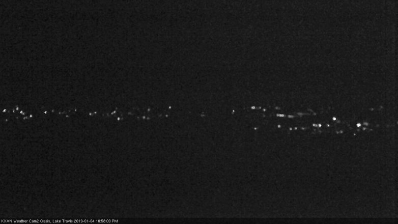 Lake Travis webcam, January 4, 2019 10:00 PM CT