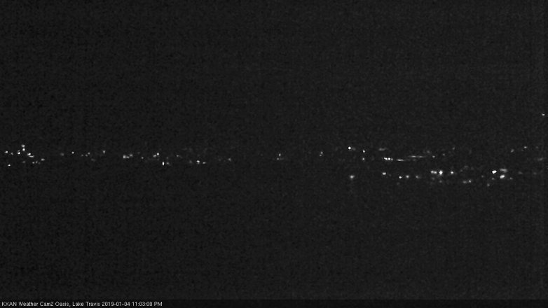 Lake Travis webcam, January 4, 2019 10:05 PM CT