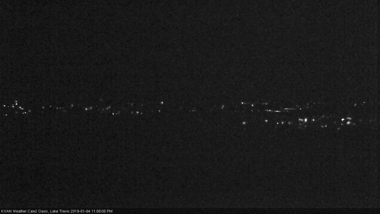 Lake Travis webcam, January 4, 2019 10:10 PM CT