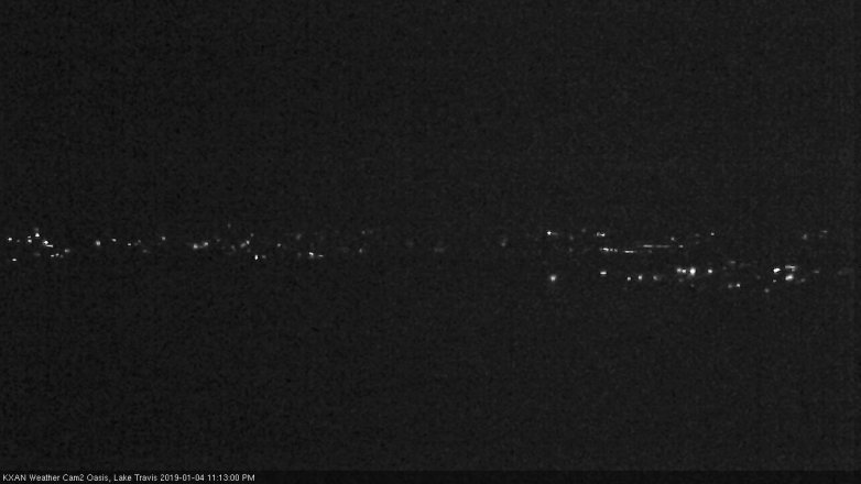 Lake Travis webcam, January 4, 2019 10:15 PM CT