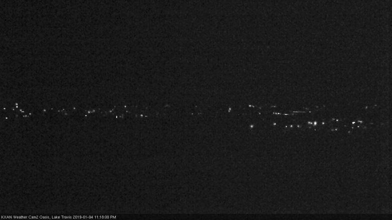 Lake Travis webcam, January 4, 2019 10:20 PM CT