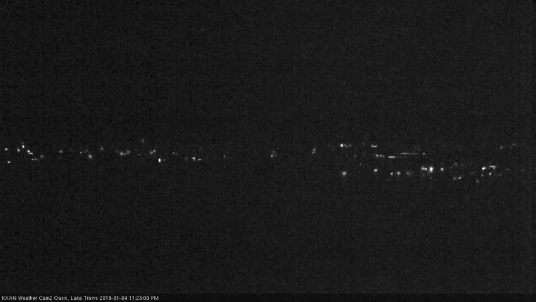 Lake Travis webcam, January 4, 2019 10:25 PM CT