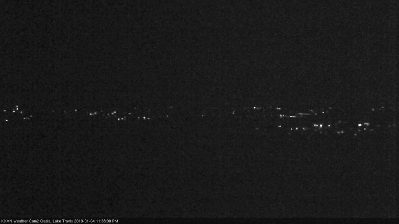 Lake Travis webcam, January 4, 2019 10:40 PM CT