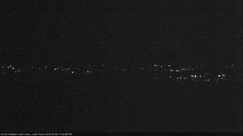 Lake Travis webcam, January 4, 2019 10:45 PM CT
