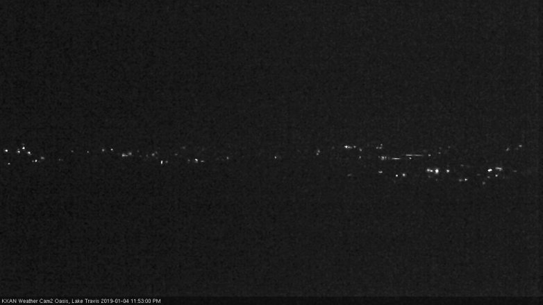 Lake Travis webcam, January 4, 2019 10:55 PM CT