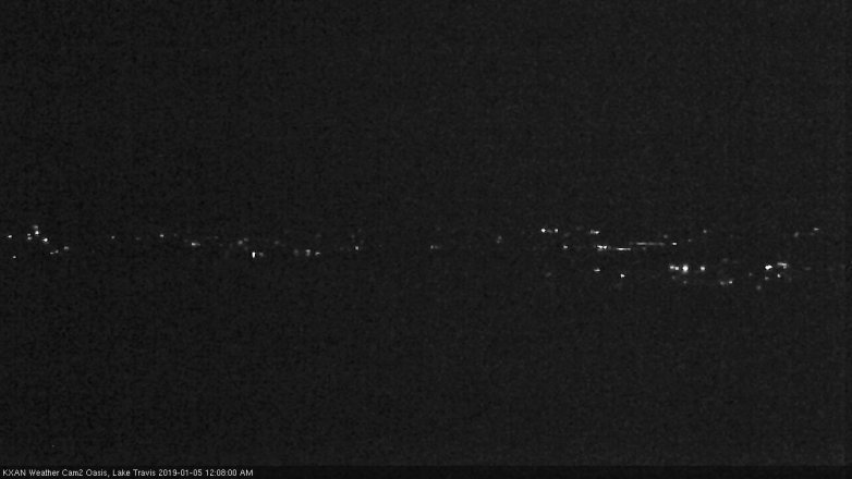 Lake Travis webcam, January 4, 2019 11:10 PM CT