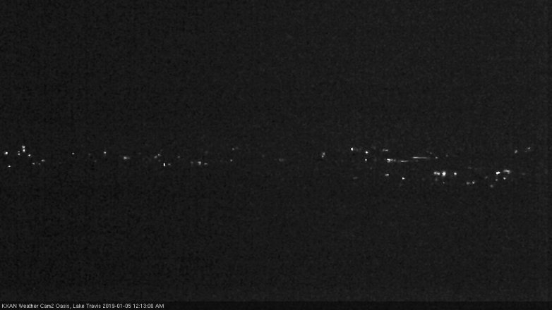 Lake Travis webcam, January 4, 2019 11:15 PM CT