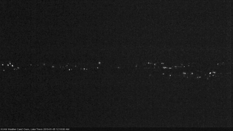 Lake Travis webcam, January 4, 2019 11:20 PM CT