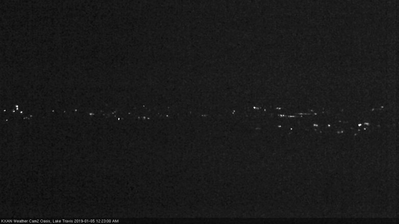 Lake Travis webcam, January 4, 2019 11:25 PM CT