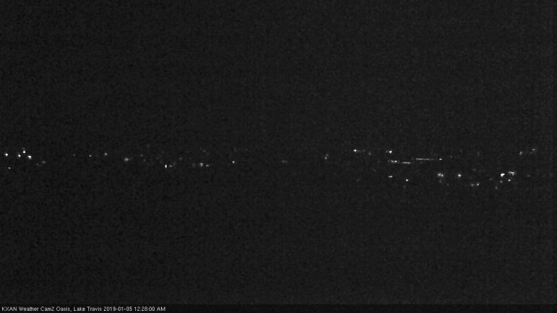 Lake Travis webcam, January 4, 2019 11:30 PM CT