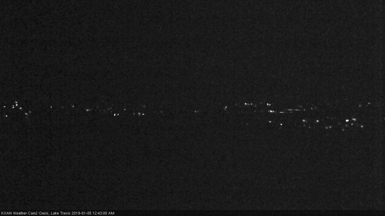 Lake Travis webcam, January 4, 2019 11:45 PM CT