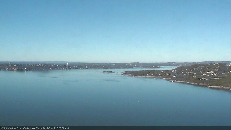 Lake Travis webcam, January 5, 2019 9:30 AM CT