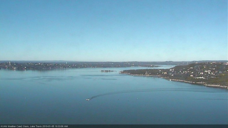 Lake Travis webcam, January 5, 2019 9:35 AM CT