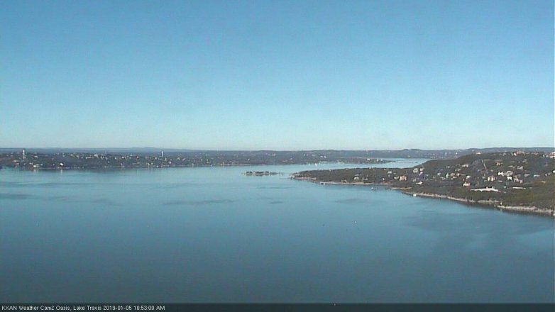 Lake Travis webcam, January 5, 2019 9:55 AM CT