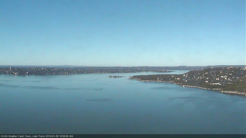 Lake Travis webcam, January 5, 2019 10:00 AM CT