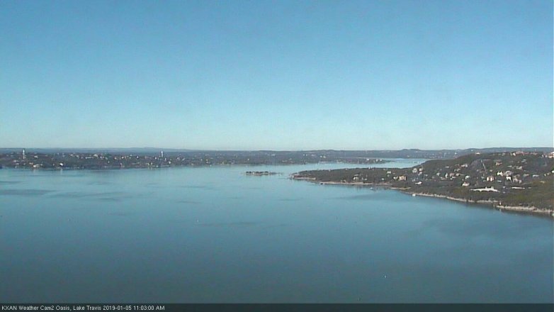Lake Travis webcam, January 5, 2019 10:05 AM CT