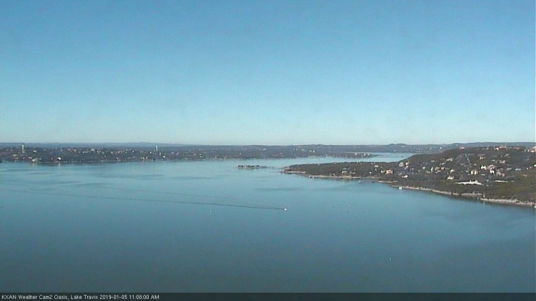Lake Travis webcam, January 5, 2019 10:10 AM CT