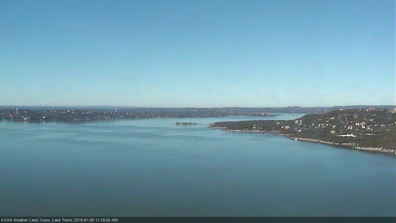 Lake Travis webcam, January 5, 2019 10:30 AM CT