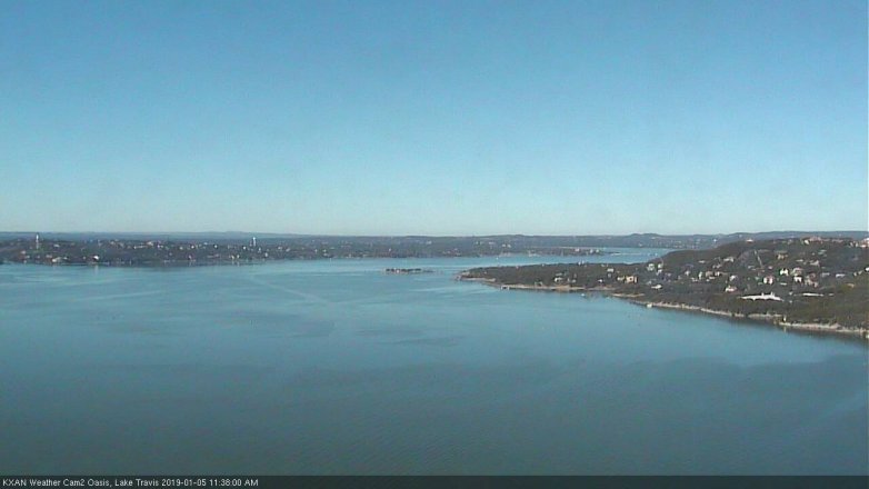 Lake Travis webcam, January 5, 2019 10:40 AM CT