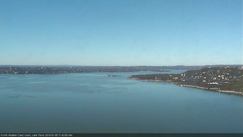 Lake Travis webcam, January 5, 2019 10:45 AM CT