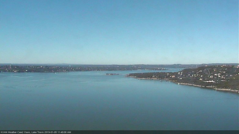 Lake Travis webcam, January 5, 2019 10:50 AM CT