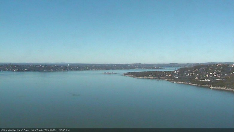 Lake Travis webcam, January 5, 2019 11:00 AM CT