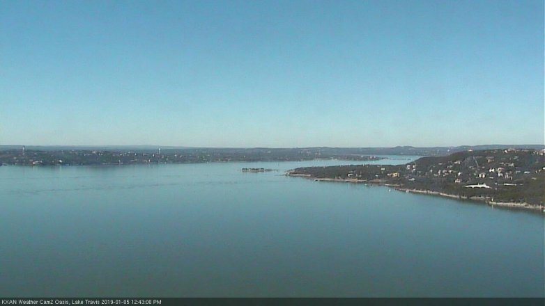 Lake Travis webcam, January 5, 2019 11:45 AM CT