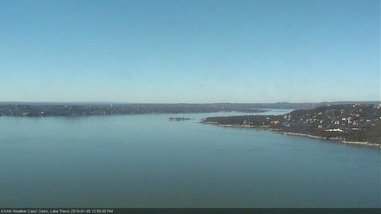 Lake Travis webcam, January 5, 2019 12:00 PM CT