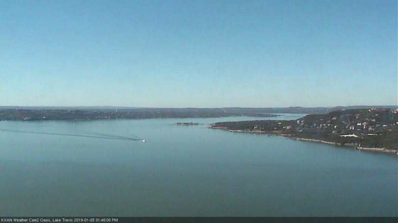 Lake Travis webcam, January 5, 2019 12:50 PM CT