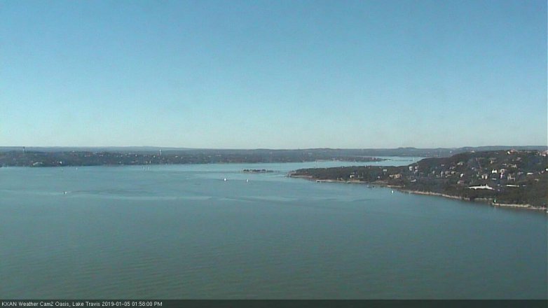 Lake Travis webcam, January 5, 2019 1:00 PM CT