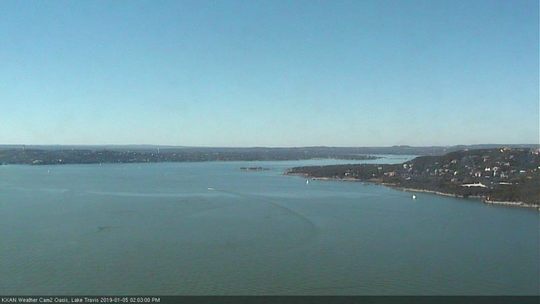 Lake Travis webcam, January 5, 2019 1:05 PM CT