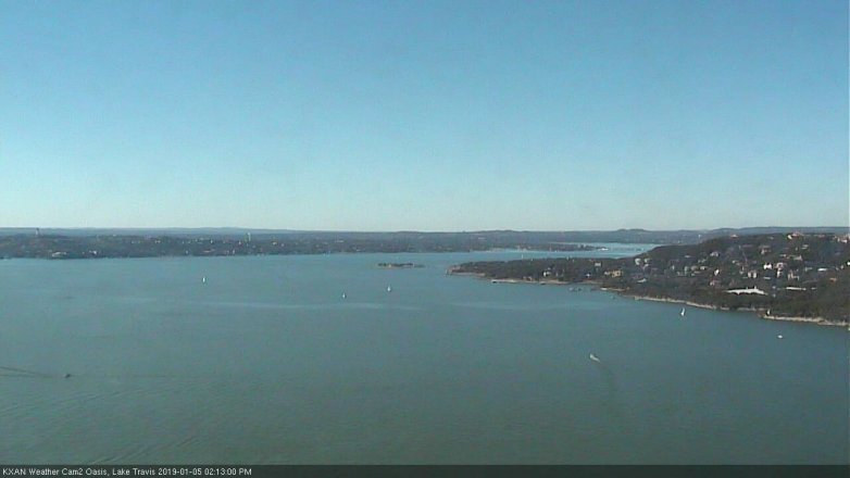 Lake Travis webcam, January 5, 2019 1:15 PM CT