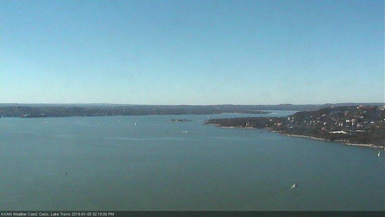 Lake Travis webcam, January 5, 2019 1:20 PM CT