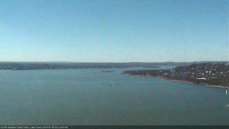 Lake Travis webcam, January 5, 2019 1:25 PM CT