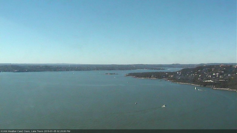 Lake Travis webcam, January 5, 2019 1:30 PM CT