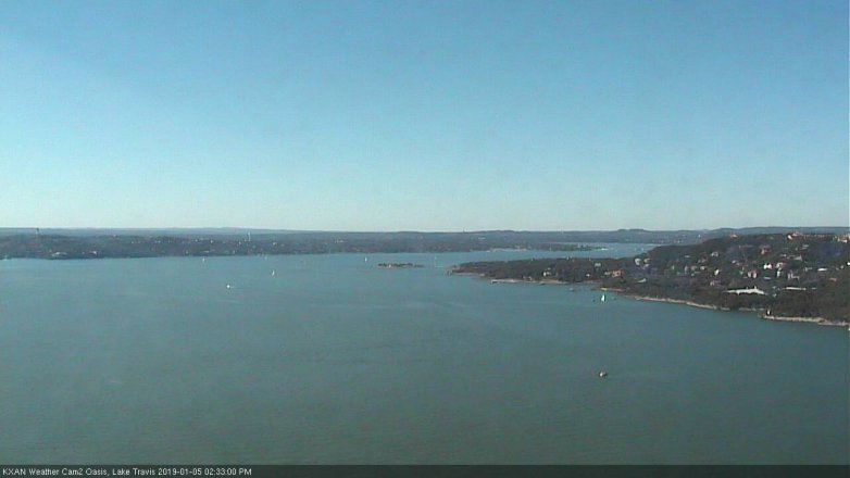 Lake Travis webcam, January 5, 2019 1:35 PM CT