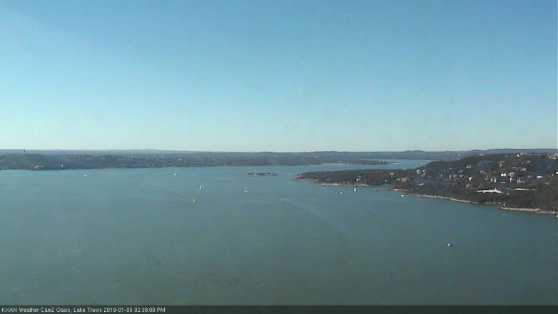 Lake Travis webcam, January 5, 2019 1:40 PM CT