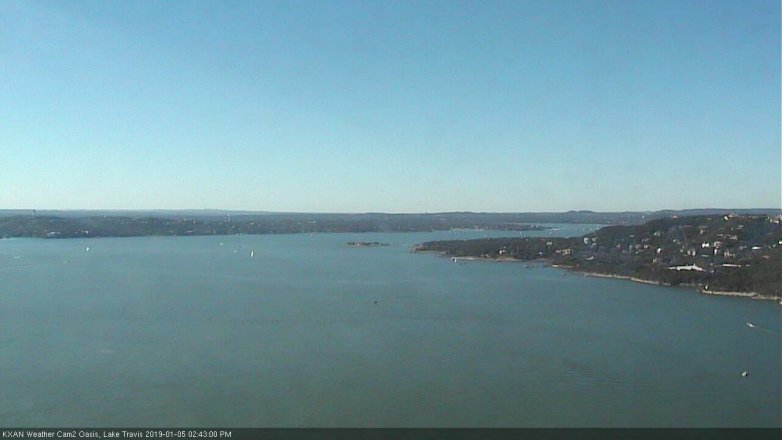 Lake Travis webcam, January 5, 2019 1:45 PM CT