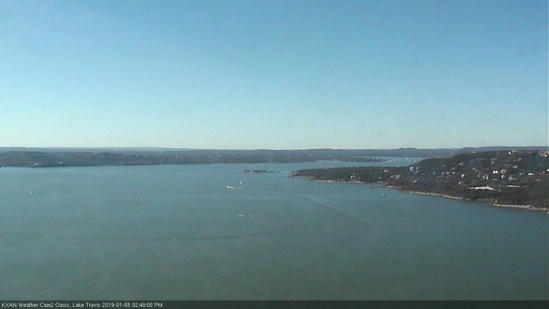 Lake Travis webcam, January 5, 2019 1:50 PM CT